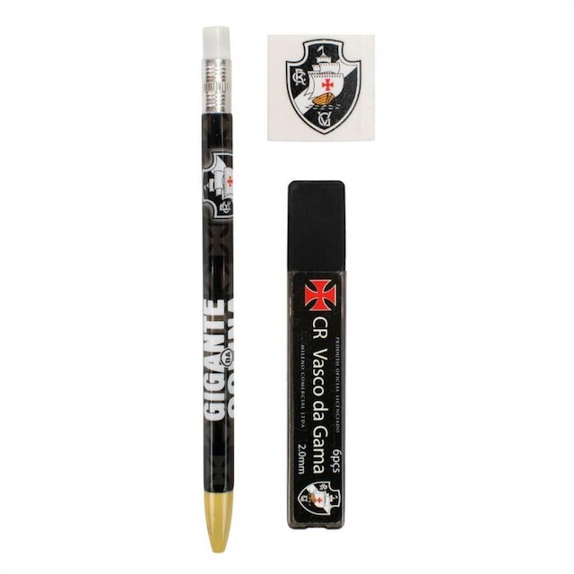 Jogo Com Lapiseira 2.0mm Borracha E Grafites - Vasco Da Gama