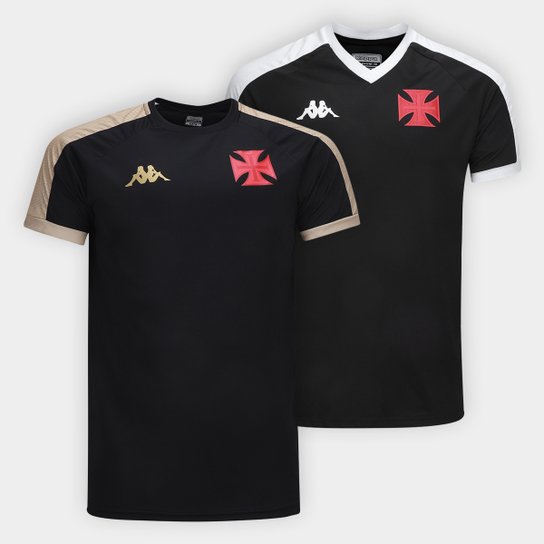Kit Camisa Gold+Camisa Beau Vasco Kappa Supporter Masculina