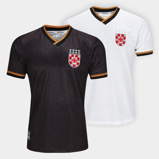 Kit Camisa Vasco Retrômania Masculina - 2 Peças
