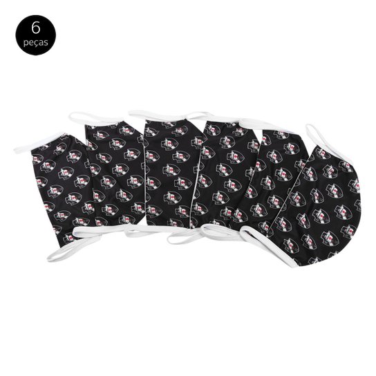 Kit de Máscaras de Proteção Vasco da Gama Caravelas Laváveis - 6 Unid