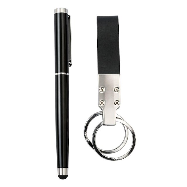 Kit Jogo Caneta Touchscreen de Metal Com Chaveiro - Vasco