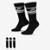 Kit Meia Cano Alto Nike Sportswear Everyday Essential c/ 3 Pares - Preto+Branco
