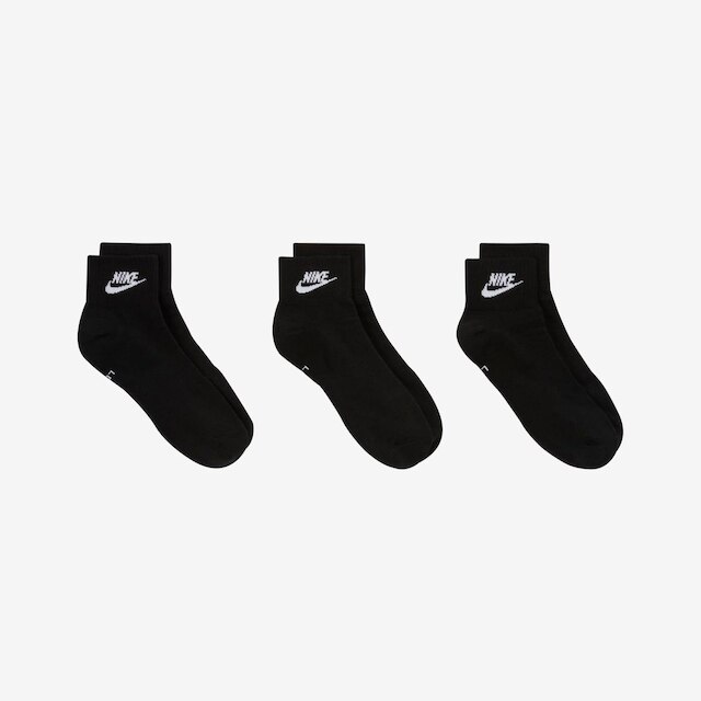 Kit Meia Nike Cano Médio Everyday Essential c/ 3 Pares
