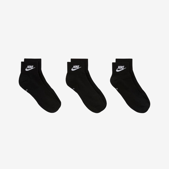Kit Meia Nike Cano Médio Everyday Essential c/ 3 Pares