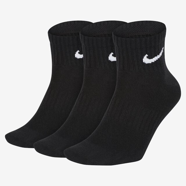 Kit Meia Nike Cano Médio Everyday Lightweight c/ 3 Pares