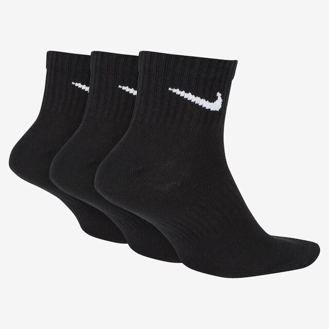 Kit Meia Nike Cano Médio Everyday Lightweight c/ 3 Pares
