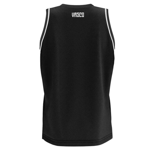 Regata Braziline Vasco Fio Infantil  - Preto e Branco 12