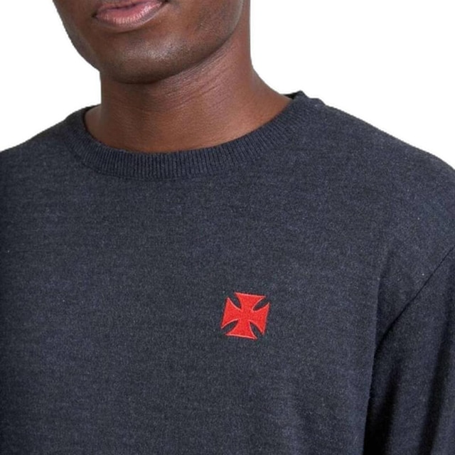 Suéter Braziline Vasco Conto Pullover - Masculino - Chumbo