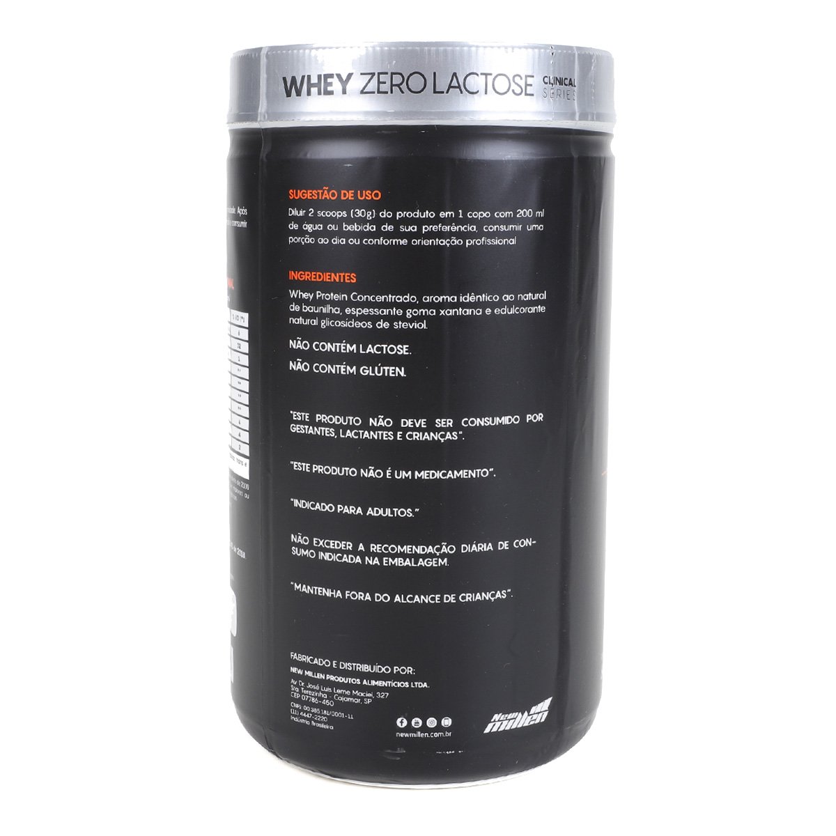 Whey Protein Zero Lactose New Millen 600g Baunilha Shop Vasco