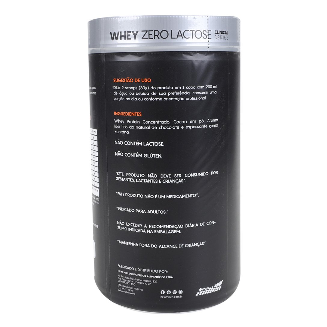 Whey Protein Zero Lactose New Millen 600g Cacau Shop Vasco